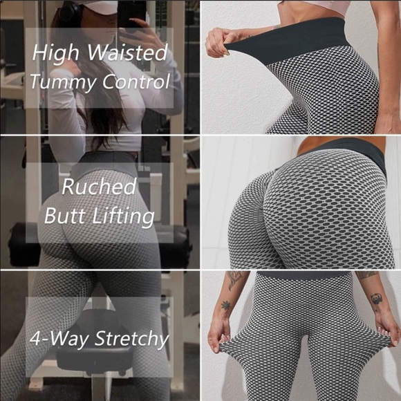 💗NWOT- Tik Tok Famous Anti-Cellulite Shape Leggings White Medium 💗 - Picture 2 of 5